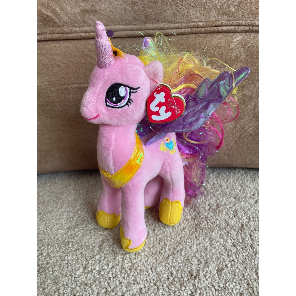 Ty Beanie Babies My Little Pony Princess Cadance Pink Alicorn Plush 8 inch NWT